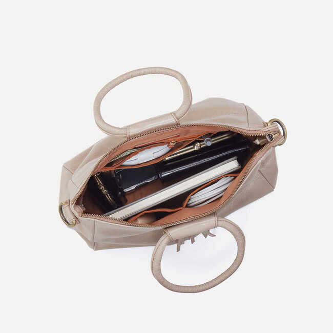 Hobo Sheila Medium Satchel- Stone Gloss