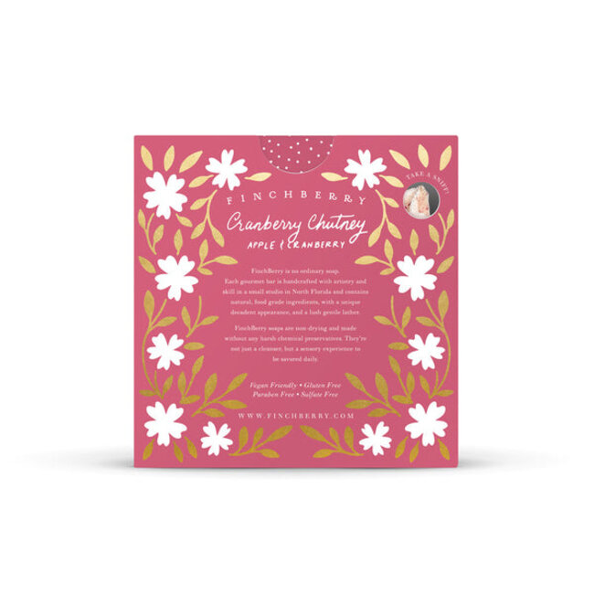 FinchBerry Boxed Soap-  Holiday Cranberry Chutney