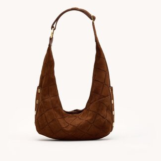 Hammitt Tom Zip Med- Chocolate Diamond Suede- AG