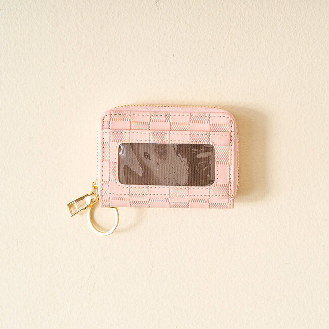 The Darling Effect Zip Around Wallet-Blush Check