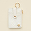 The Darling Effect Woven Keychain Wallet-White