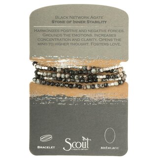 Scout Stone Wrap: Black Network Agate