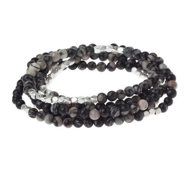 Scout Stone Wrap: Black Network Agate