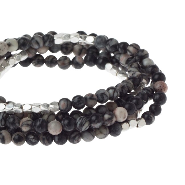 Scout Stone Wrap: Black Network Agate