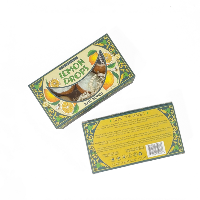 Sow the Magic Natural Lemon Drop Bath Bomb Set