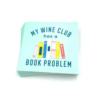 soiree-sisters My Wine Club  has a Book Problem Cocktail Napkins