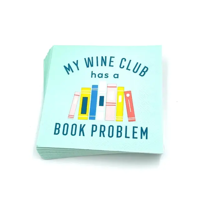 soiree-sisters My Wine Club  has a Book Problem Cocktail Napkins