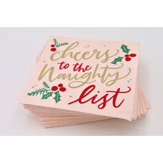 soiree-sisters Cheers To the Naughty List Cocktail Napkins