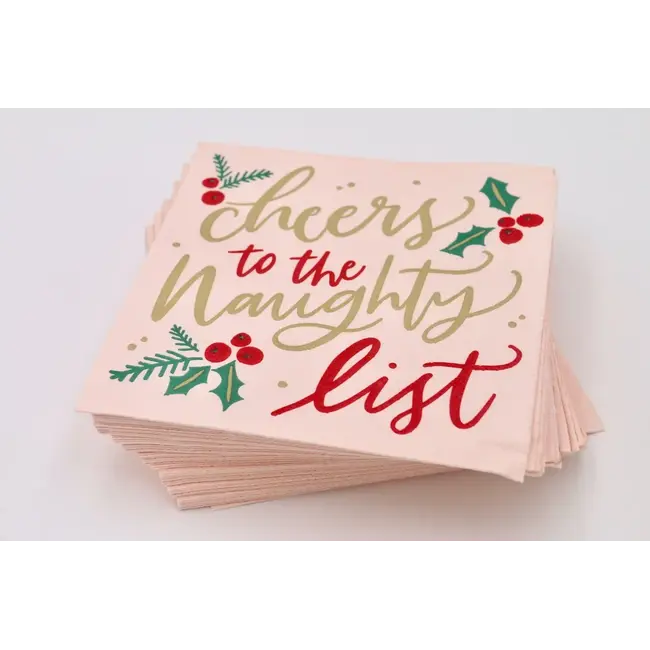 soiree-sisters Cheers To the Naughty List Cocktail Napkins