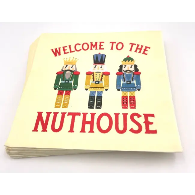 soiree-sisters Welcome To the Nuthouse Cocktail Napkins