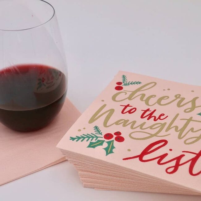 soiree-sisters Cheers To the Naughty List Cocktail Napkins