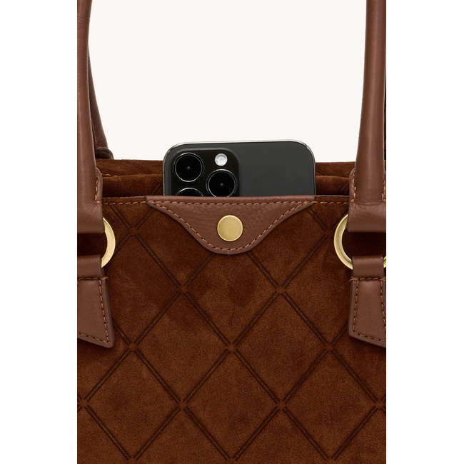 Hammitt Meredith Med-Chocolate Diamond Suede-AG