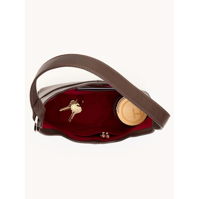 Hammitt Tim Medium- Espresso- Silver