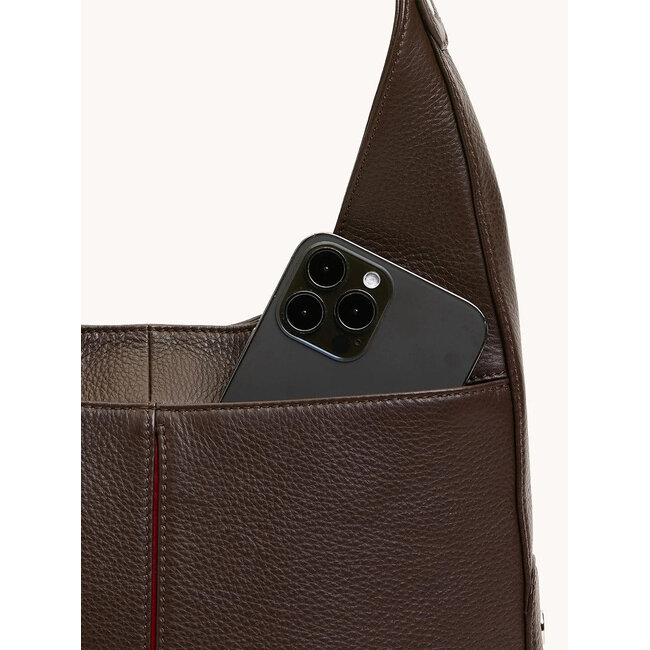 Hammitt Tim Medium- Espresso- Silver