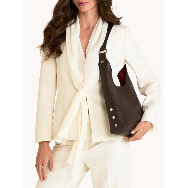 Hammitt Tim Medium- Espresso- Silver