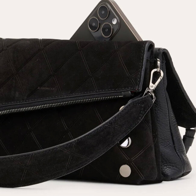 Hammitt Dillon Sml-Noir Diamond Suede-GM