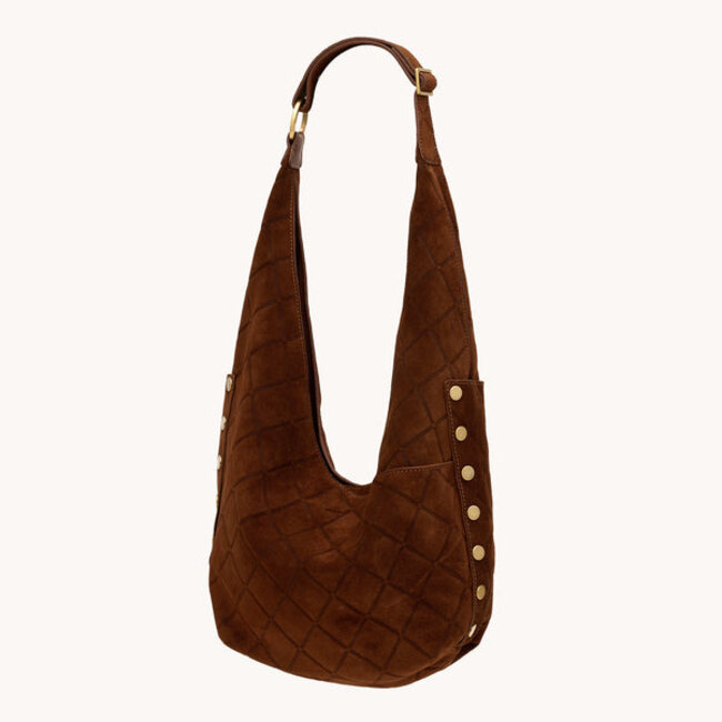 Hammitt Tom Zip-Chocolate Diamond Suede-AG