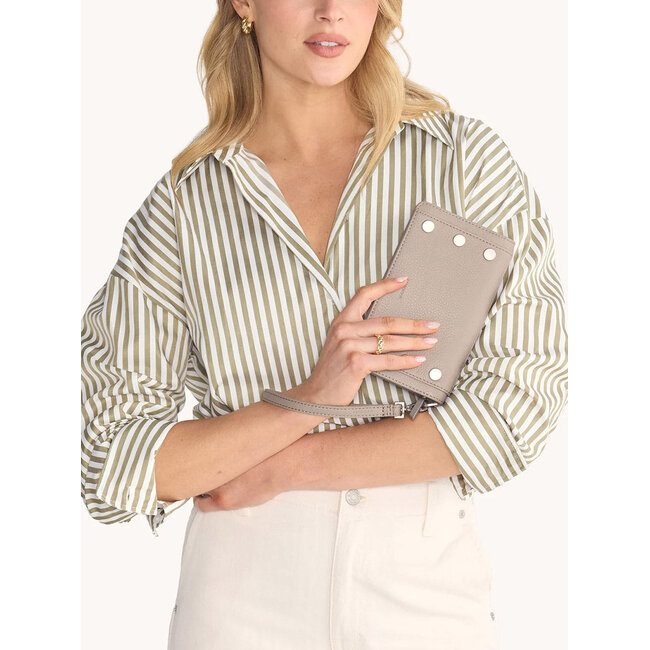 Hammitt Bryant Wallet - Pewter Pebble - Brushed Silver