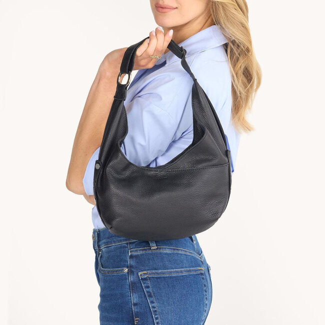 Hammitt Tom Zip Med - Black - Gunmetal