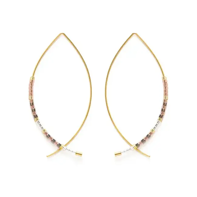 Amano Studio Japanese Bead Marquise Threaders- Champagne