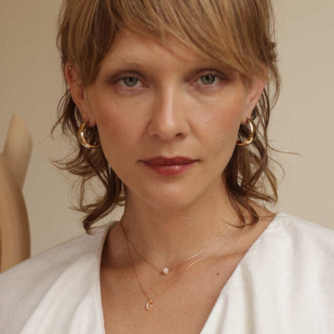 Amano Studio Crescent Moon Charm Necklace