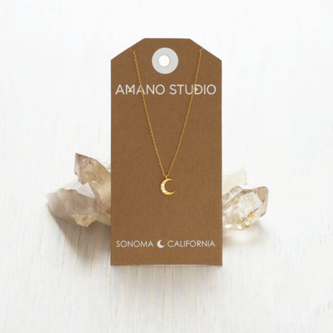 Amano Studio Crescent Moon Charm Necklace