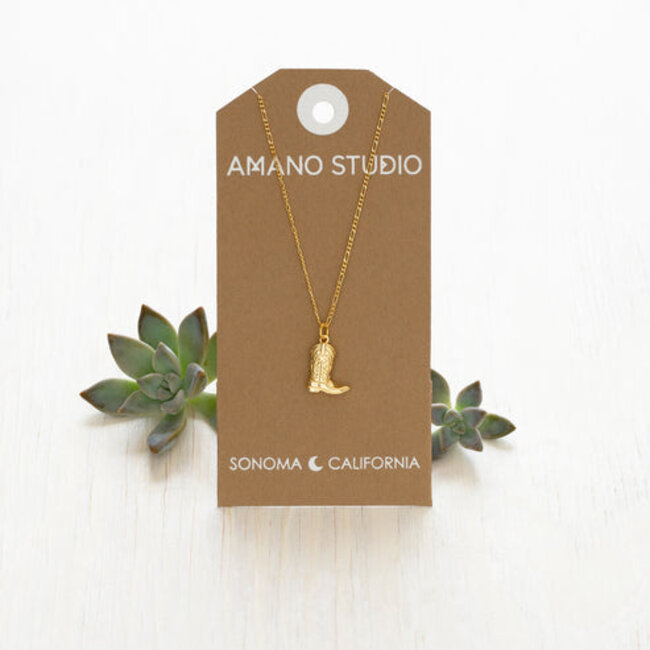 Amano Studio Cowboy Boot Necklace