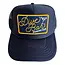 Local Beach Dive Bar Drinking Club Patch Trucker Hat- Navy