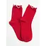 Tiepology Ruffle Edge Socks- Red/Pink