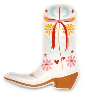 Living Royal Ceramic Trinket & Jewelry Tray- Cowgirl Boot