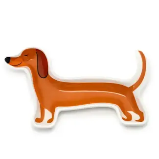 Living Royal Ceramic Trinket & Jewelry Tray- Dachshund Puppy Dog