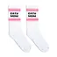 Living Royal Ribbed Crew Socks- Cat Mom- White