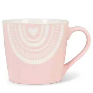 Abbott Boho Arch with Heart Mug- Pink