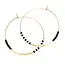 Amano Studio Japanese Seed Bead Hoop- Bone & Black