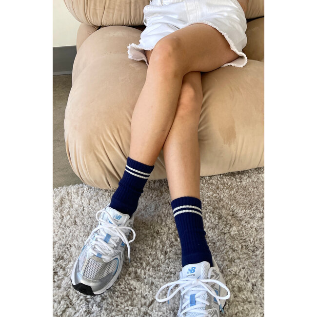 Le Bon Shoppe Boyfriend Sock- Navy