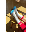 Le Bon Shoppe Color Block Girlfriend Socks- Blue Red