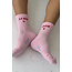 Le Bon Shoppe Embroidered Crew Socks- Strawberry Milk