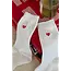 Le Bon Shoppe Embroidered Her Socks- Classic White + Heart