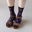 Tiepology Lovely Heart Shape Socks- Chocolate/Purple
