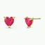 JaxKelly Puffed Pink Opal Heart Earrings