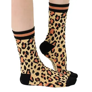Living Royal Women's Bamboo Crew Socks - Cheetah Print