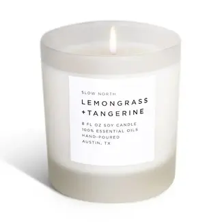 Slow North Lemongrass + Tangerine Candle