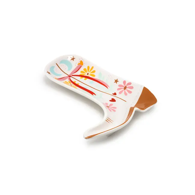 Living Royal Ceramic Trinket & Jewelry Tray- Cowgirl Boot