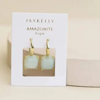 JaxKelly Gemstone Mini Drop - Amazonite