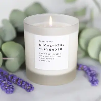 Slow North Eucalyptus + Lavender Candle