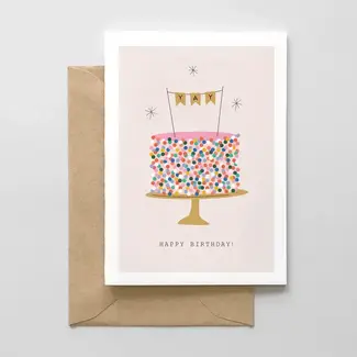 Spaghetti & Meatballs Happy Birthday Sprinkle Cake