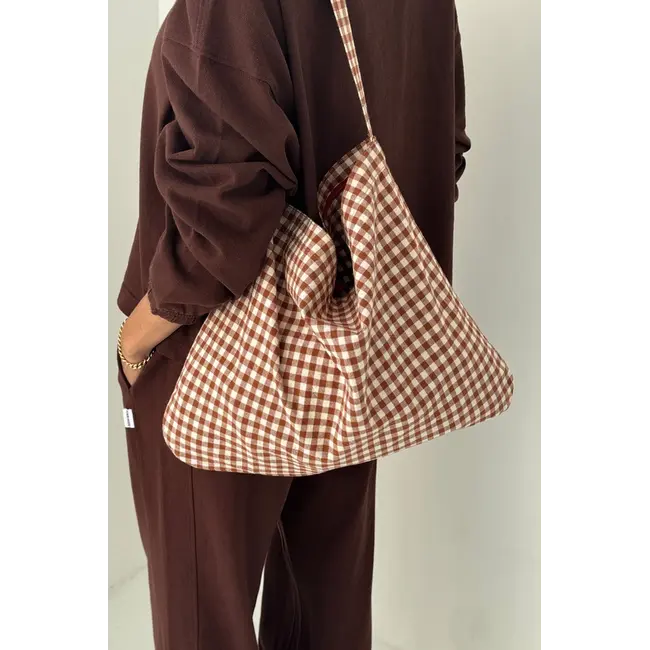 Le Bon Shoppe Happy Carry Bag- Cinnamon Gingham