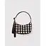 Baggu Small Nylon Crescent Bag - Blurred Gingham Brown