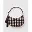 Baggu Medium Nylon Crescent Bag - Blurred Gingham Brown