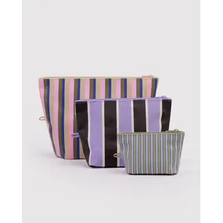 Baggu Go Pouch Set - Candy Shop Stripes